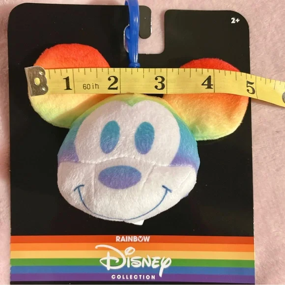 Disney Mickey Mouse Rainbow Pride Collection Plush Clip - Picture 5 of 6
